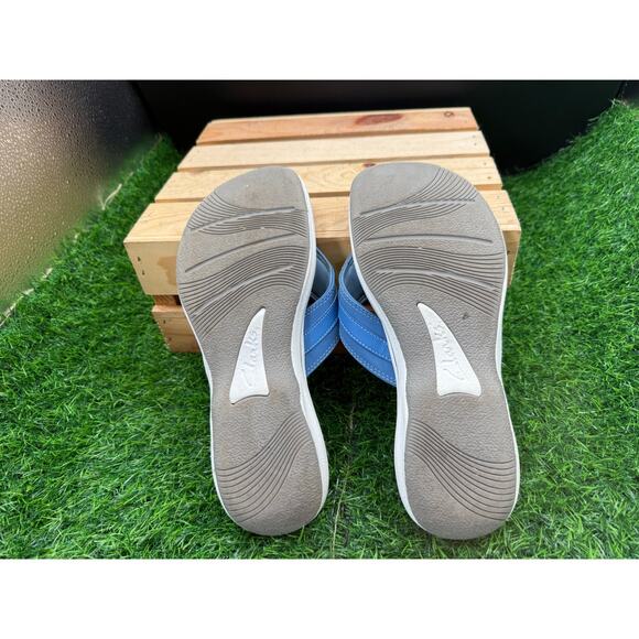 Cloudsteppers by Clarks- Blue/Grey Sandals- Size 9W - Picture 10 of 10